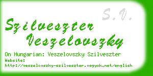 szilveszter veszelovszky business card
